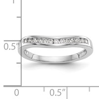 14K White Gold 0.20 Carat Lab Grown Diamond VS SI+ G+ Complete Fashion Band view 3