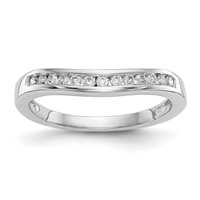 14K White Gold 0.20 Carat Lab Grown Diamond VS SI+ G+ Complete Fashion Band view 1