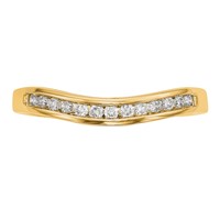 14K Yellow Gold 0.20 Carat Lab Grown Diamond VS SI+ G+ Complete Fashion Band view 5