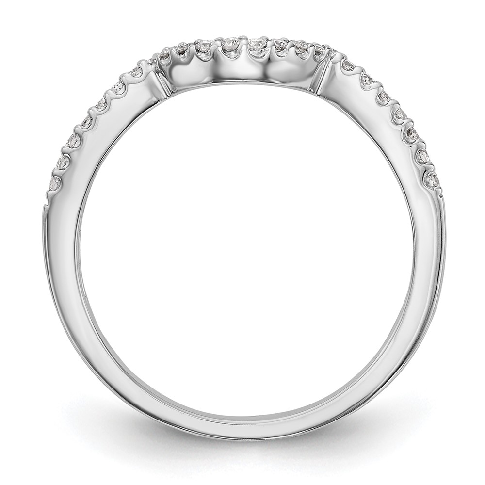 14k White Gold 1/6 carat Lab Grown Diamond VS/SI+ G+ Complete Concaved Band (RM3236B-015-WLG)