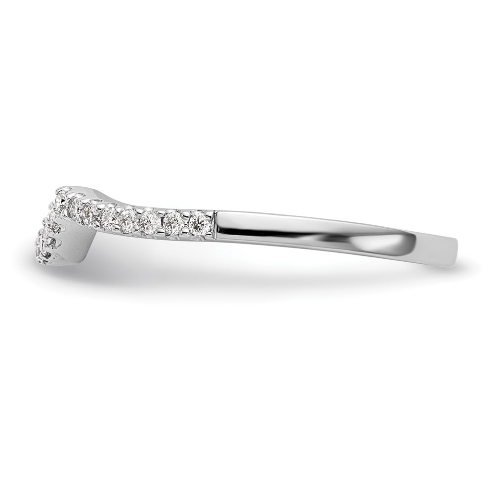14k White Gold 1/6 carat Lab Grown Diamond VS/SI+ G+ Complete Concaved Band (RM3236B-015-WLG)