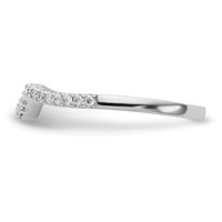 14K White Gold 0.17 Carat Lab Grown Diamond VS SI+ G+ Complete Concaved Band view 4