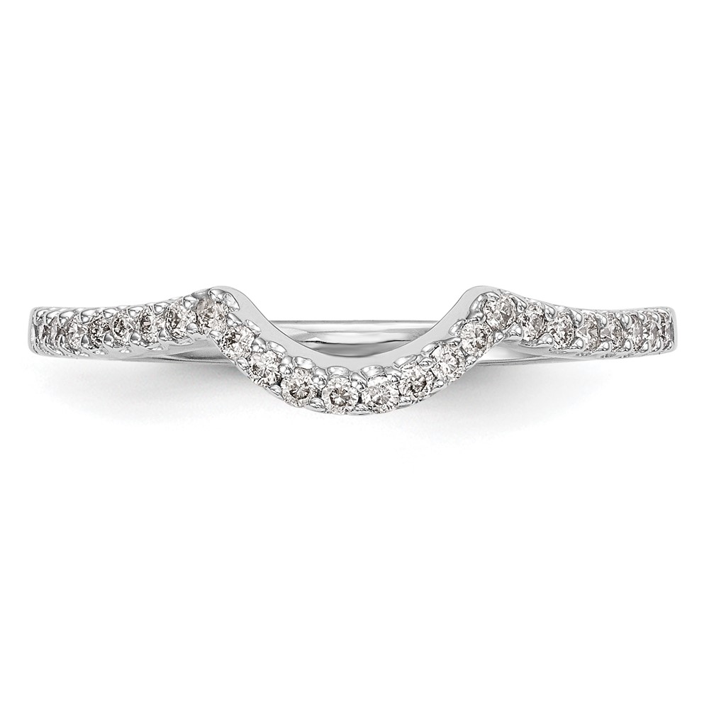 14k White Gold 1/6 carat Lab Grown Diamond VS/SI+ G+ Complete Concaved Band (RM3236B-015-WLG)