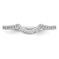 14K White Gold 0.17 Carat Lab Grown Diamond VS SI+ G+ Complete Concaved Band view 5