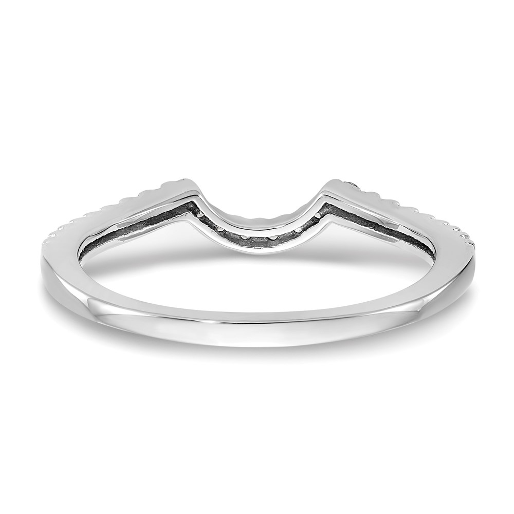 14k White Gold 1/6 carat Lab Grown Diamond VS/SI+ G+ Complete Concaved Band (RM3236B-015-WLG)