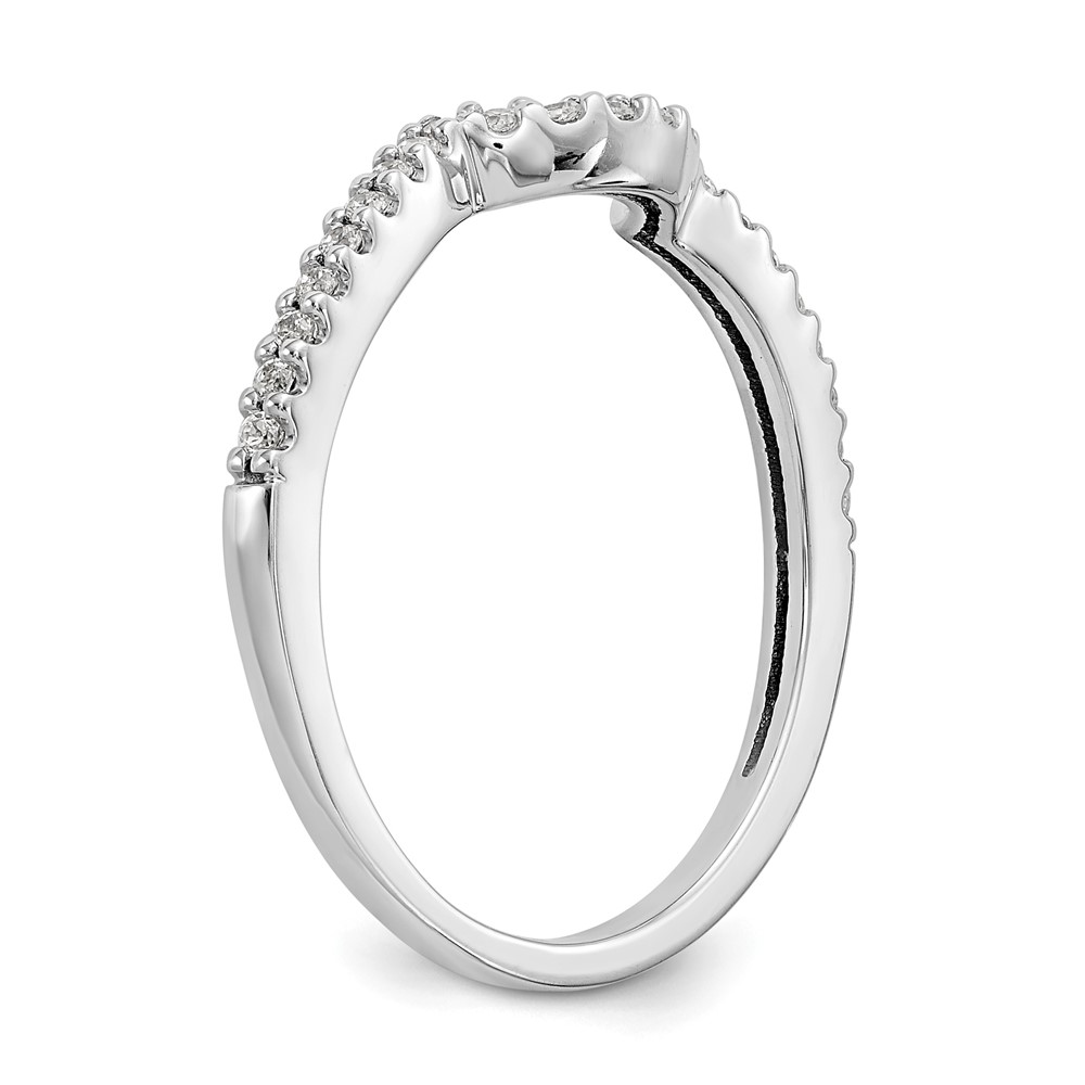 14k White Gold 1/6 carat Lab Grown Diamond VS/SI+ G+ Complete Concaved Band (RM3236B-015-WLG)