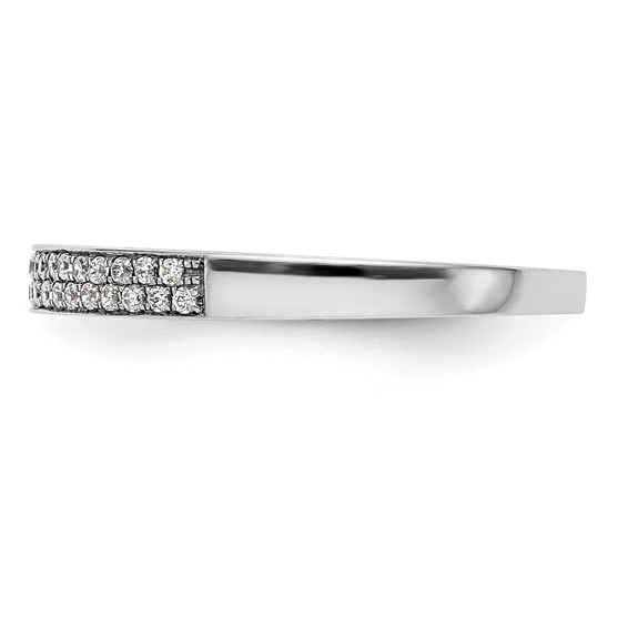 14K White Gold Micro Pave 1/5 carat Complete Diamond Band