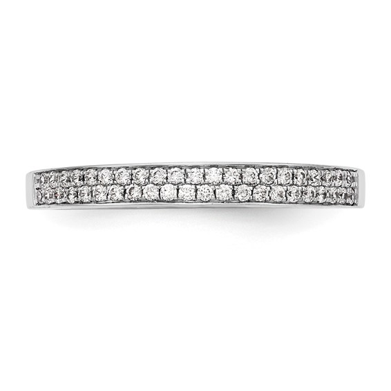 14K White Gold Micro Pave 1/5 carat Complete Diamond Band
