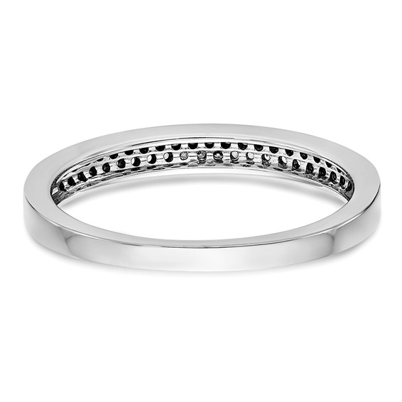 14K White Gold Micro Pave 1/5 carat Complete Diamond Band