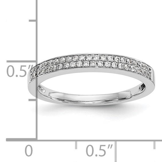 14K White Gold Micro Pave 1/5 carat Complete Diamond Band