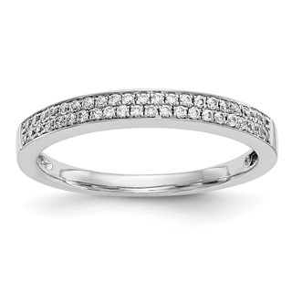 14K White Gold Micro Pave 1/5 carat Complete Diamond Band