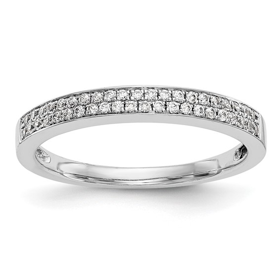 14K White Gold Micro Pave 1/5 carat Complete Diamond Band
