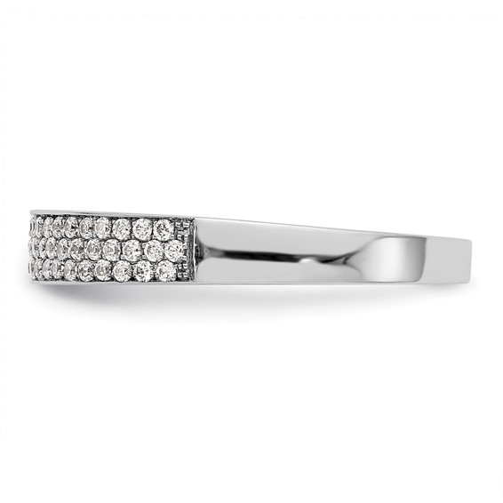 14K White Gold Micro Pave Diamond Band