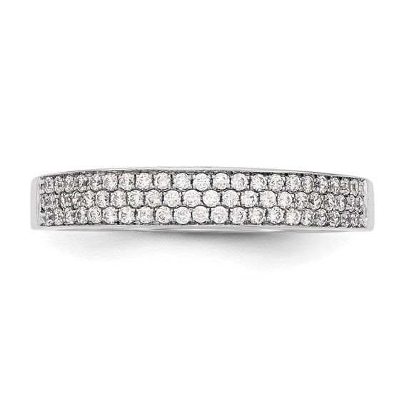 14K White Gold Micro Pave Diamond Band