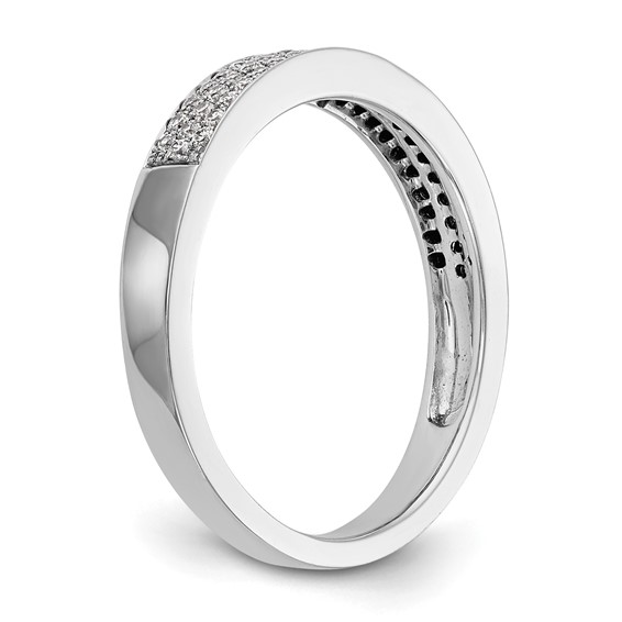14K White Gold Micro Pave Diamond Band