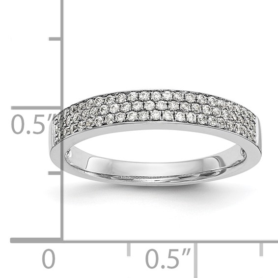 14K White Gold Micro Pave Diamond Band