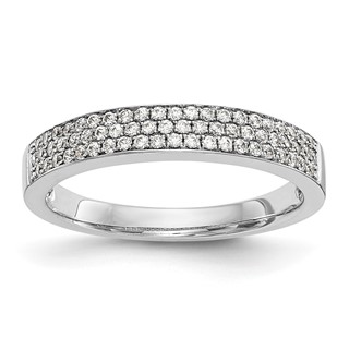 14K White Gold Micro Pave Diamond Band