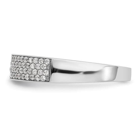 14K White Gold Micro Pave Diamond Band