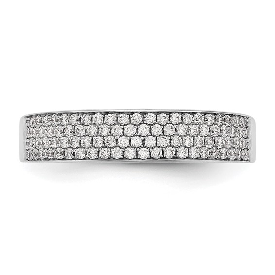 14K White Gold Micro Pave Diamond Band