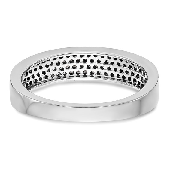 14K White Gold Micro Pave Diamond Band