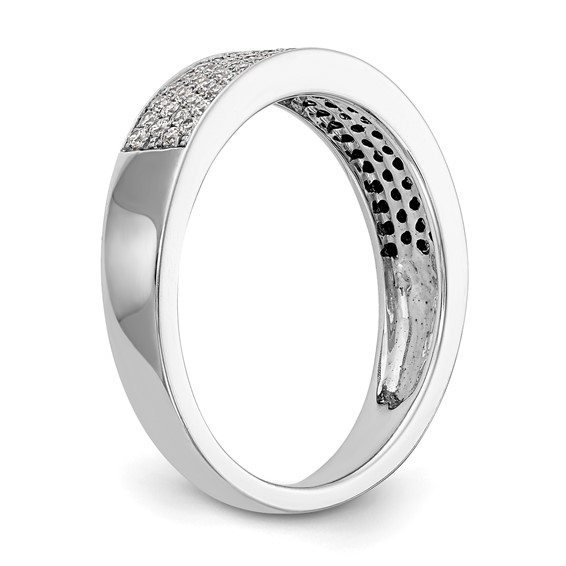 14K White Gold Micro Pave Diamond Band