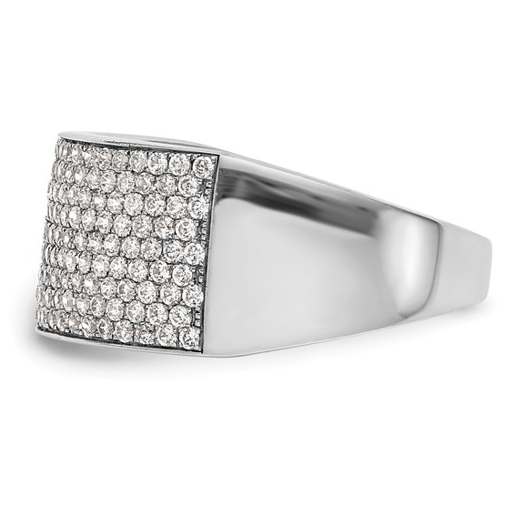 14K White Gold Micro Pave 1 carat Complete Diamond Band