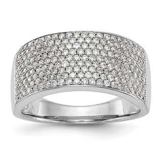 14K White Gold Micro Pave 1 carat Complete Diamond Band