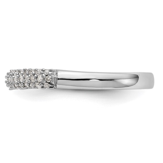 "14K White Gold Micro Pave (Holds 20-1.0, 38-0.9mm Round) Diamond Band Mounting"