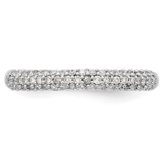 "14K White Gold Micro Pave (Holds 20-1.0, 38-0.9mm Round) Diamond Band Mounting"