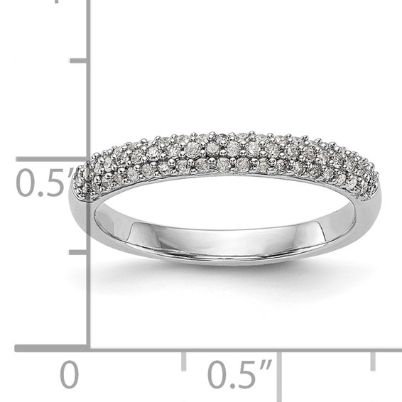 "14K White Gold Micro Pave (Holds 20-1.0, 38-0.9mm Round) Diamond Band Mounting"