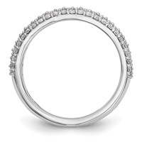 14K White Gold 0.50 Carat Lab Grown Diamond VS SI+ G+ Complete Micro Pavé Band view 3