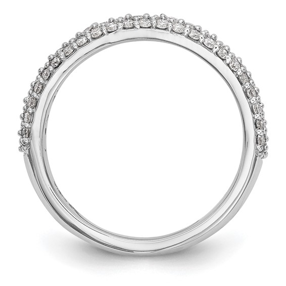 14K White Gold Micro Pave (Holds 70-1.2mm Round) Diamond Band Mounting