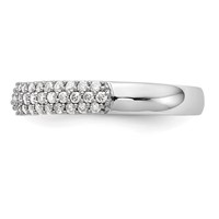 14K White Gold 0.50 Carat Lab Grown Diamond VS SI+ G+ Complete Micro Pavé Band view 4
