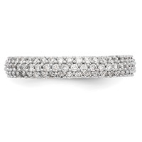 14K White Gold 0.50 Carat Lab Grown Diamond VS SI+ G+ Complete Micro Pavé Band view 5