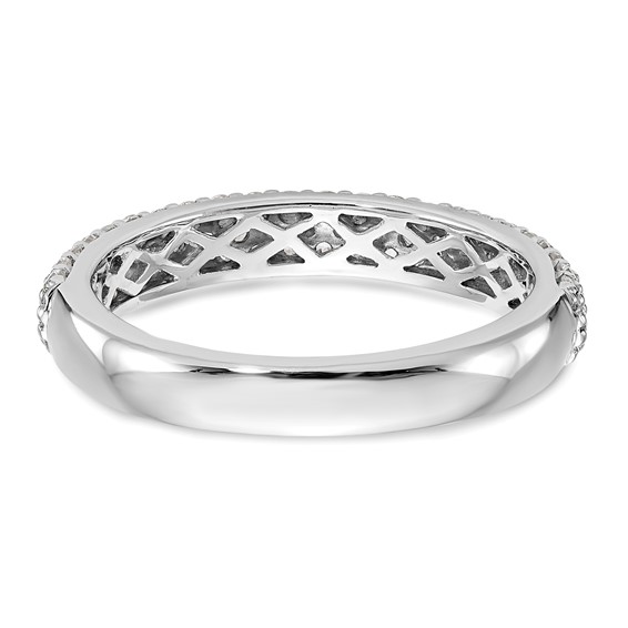 14K White Gold Micro Pave (Holds 70-1.2mm Round) Diamond Band Mounting