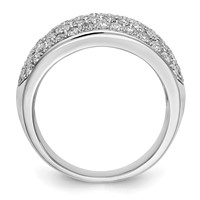 True Origin 14K White Gold 1.62 Carat Lab Grown Diamond VS+ F+ Complete Band view 2