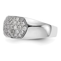 True Origin 14K White Gold 1.62 Carat Lab Grown Diamond VS+ F+ Complete Band view 3