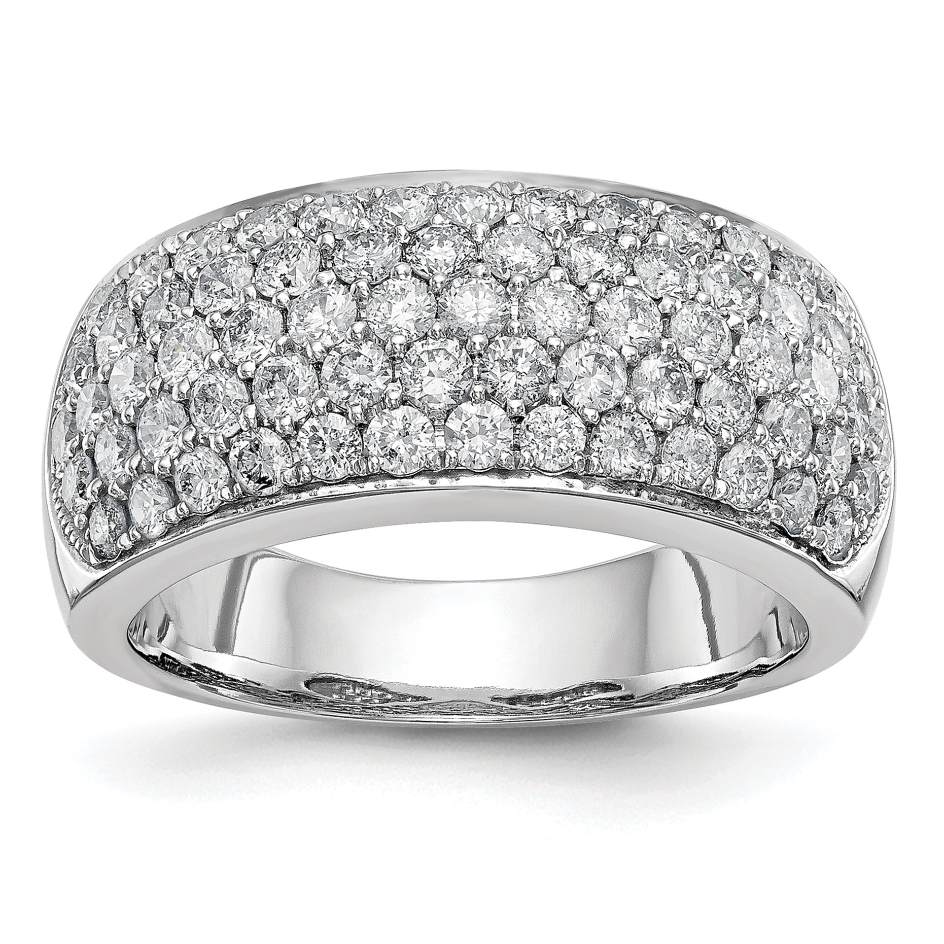 True Origin 14K White Gold 1 5/8 carat Lab Grown Diamond VS  D E F  Band (RM3255B-160-WLD)