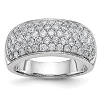 True Origin 14K White Gold 1.62 Carat Lab Grown Diamond VS+ F+ Complete Band view 1