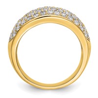 True Origin 14K Yellow Gold 1.62 Carat Lab Grown Diamond VS+ F+ Complete Band view 2