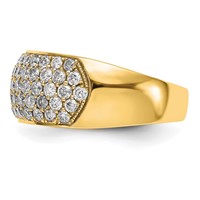 True Origin 14K Yellow Gold 1.62 Carat Lab Grown Diamond VS+ F+ Complete Band view 3