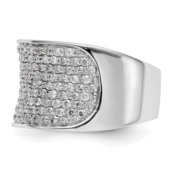 14K White Gold Micro Pave 1 carat Complete Diamond Band