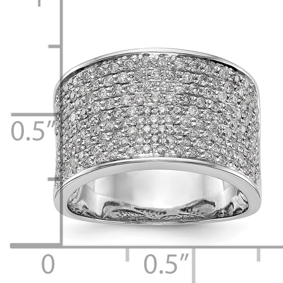 14K White Gold Micro Pave 1 carat Complete Diamond Band
