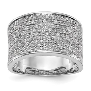 14K White Gold Micro Pave 1 carat Complete Diamond Band