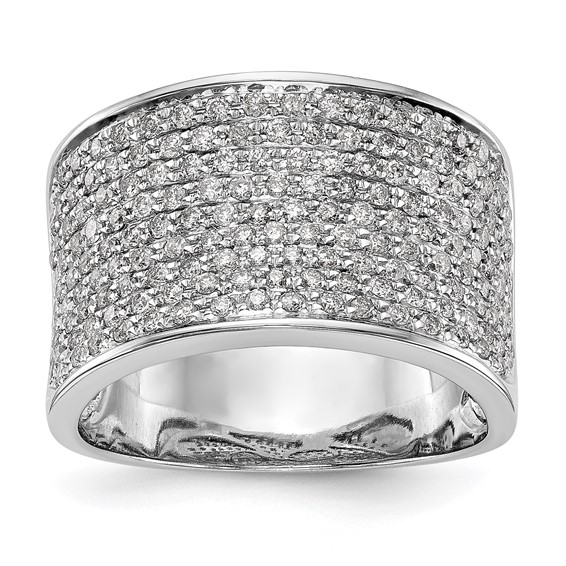14K White Gold Micro Pave 1 carat Complete Diamond Band