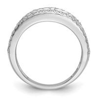 14K White Gold 1.50 Carat Lab Grown Diamond VS SI+ G+ Complete Fashion Band view 3