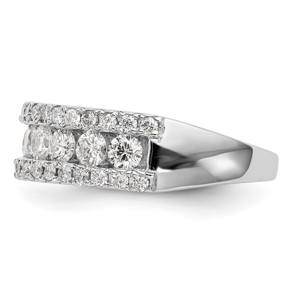 14k White Gold 1 1/2 carat Lab Grown Diamond VS/SI+ G+ Complete Fashion Band (RM3259B-150-WLG)