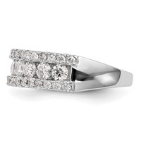 14K White Gold 1.50 Carat Lab Grown Diamond VS SI+ G+ Complete Fashion Band view 4