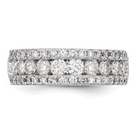 14K White Gold 1.50 Carat Lab Grown Diamond VS SI+ G+ Complete Fashion Band view 5