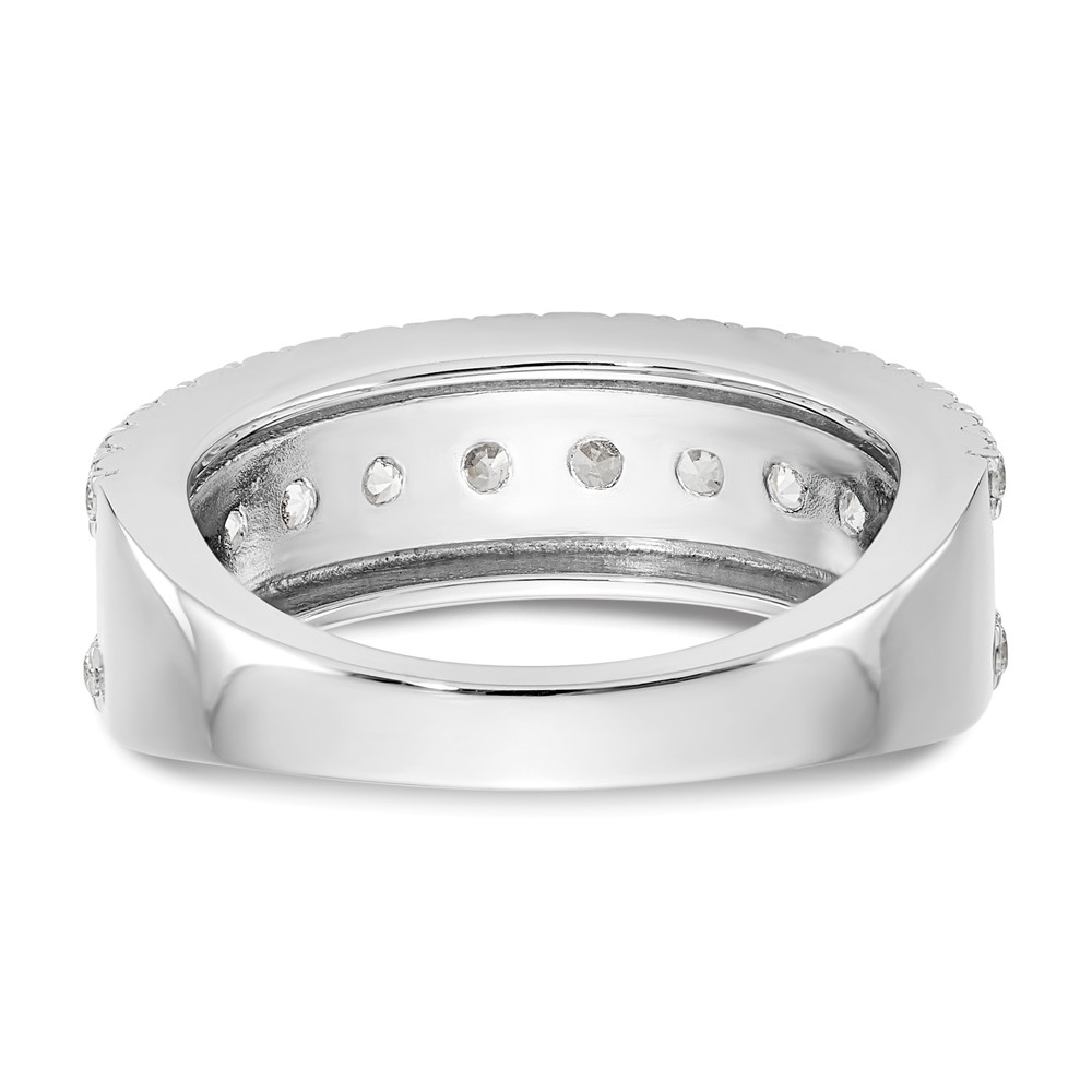 14k White Gold 1 1/2 carat Lab Grown Diamond VS/SI+ G+ Complete Fashion Band (RM3259B-150-WLG)